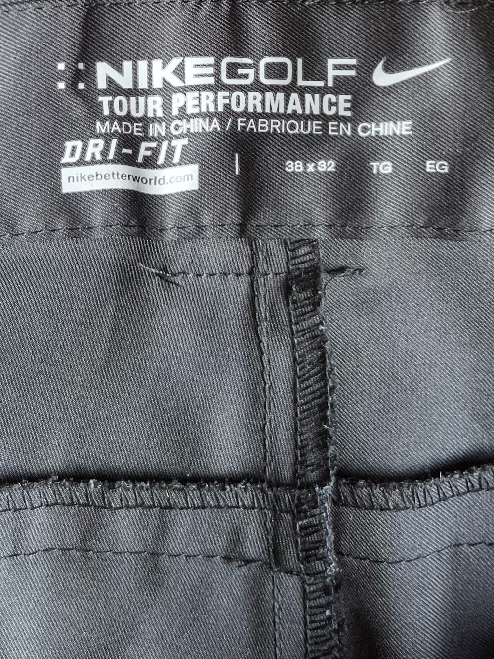Nike Golf Dri‑FIT Slim Athletic Tailored Performance Pants Side 38 X 32 - Picture 2 of 9